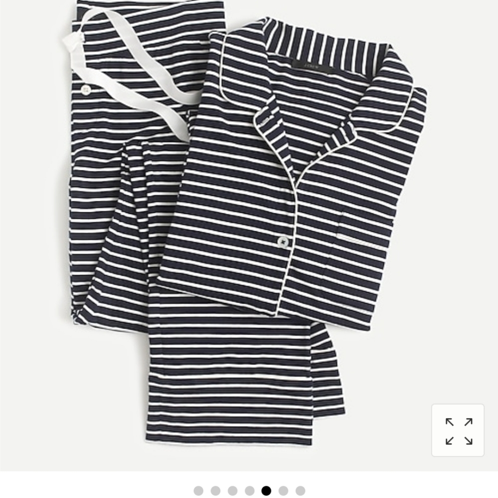 J. Crew Navy Striped Pajamas